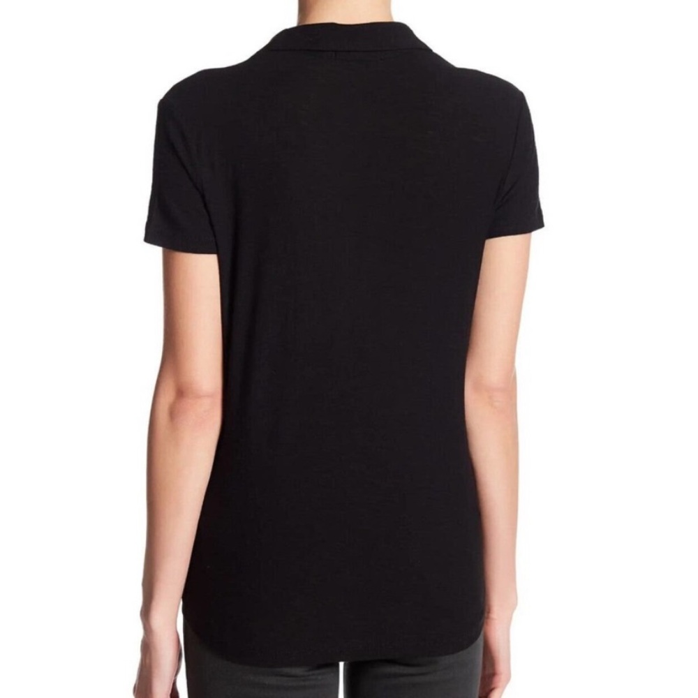 James Perse Women's Cotton Modal
Slub Knit Curved Hem V-Neck Polo Top
Shirt 1 S - Picture 2 of 6